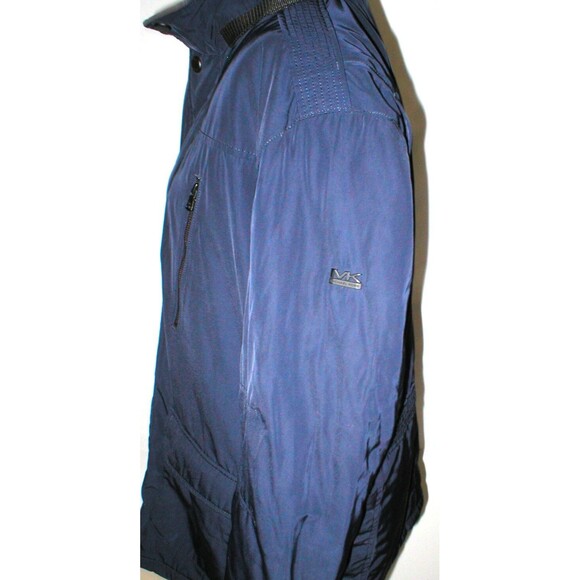 New NWT L Mens Coat Michael Kors Jacket Midnight Dark Blue Rain Wind Resistant - Picture 6 of 10